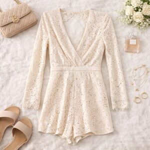 Stunning Revolve TJD Cream Lace Jumpsuit
